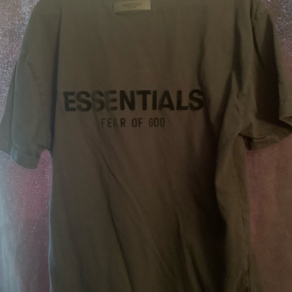 Fear of God Essentials T shirt stretch limo black size Small - Picture 2 of 2